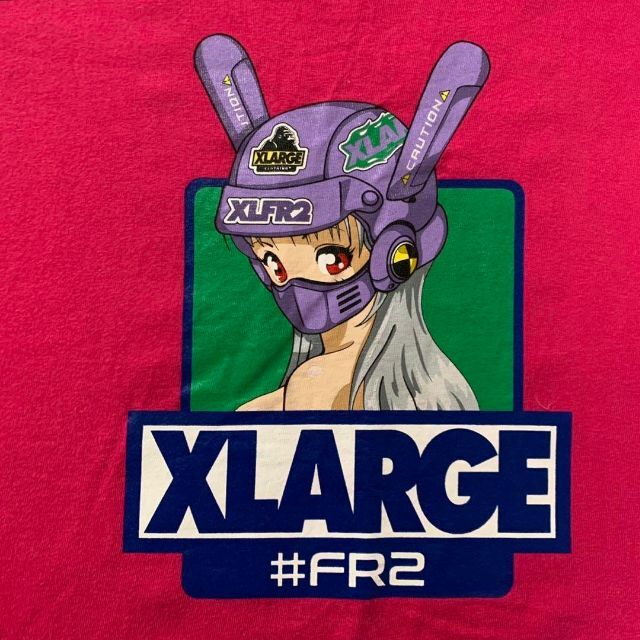 #FR2(エフアールツー)の【限定コラボ】FR2 XLARGE コラボ 色情兎 バイカーガール Tシャツ メンズのトップス(Tシャツ/カットソー(半袖/袖なし))の商品写真