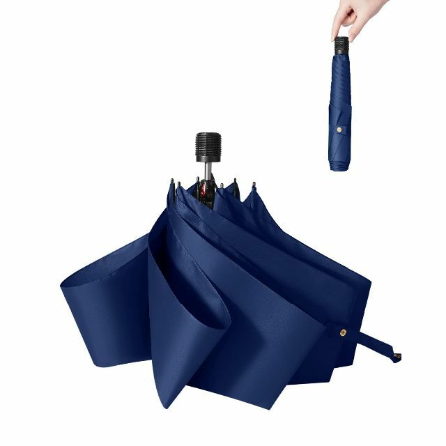 【色: ブルー】折りたたみ傘 カーボンファイバー 軽量157g大きい 108cm