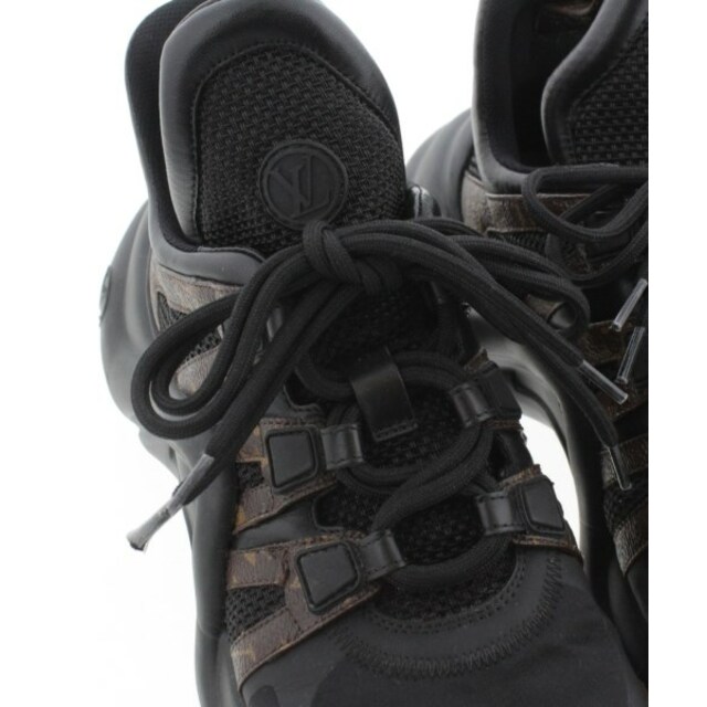 LOUIS VUITTON(ルイヴィトン)のLOUIS VUITTON スニーカー 40(25cm位) 黒x茶(総柄) 【古着】【中古】 レディースの靴/シューズ(スニーカー)の商品写真
