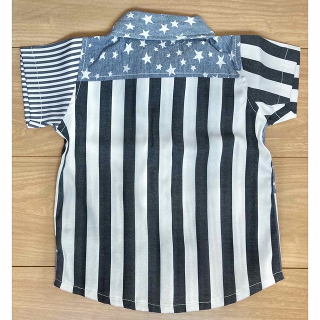Party Pick 半袖 シャツ 95 ストライプ 星 キッズ/ベビー/マタニティのキッズ服男の子用(90cm~)(Tシャツ/カットソー)の商品写真
