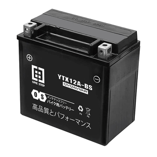 YTX12A-BS互換 バイク用 バッテリー 液入り 充電済み(その他)