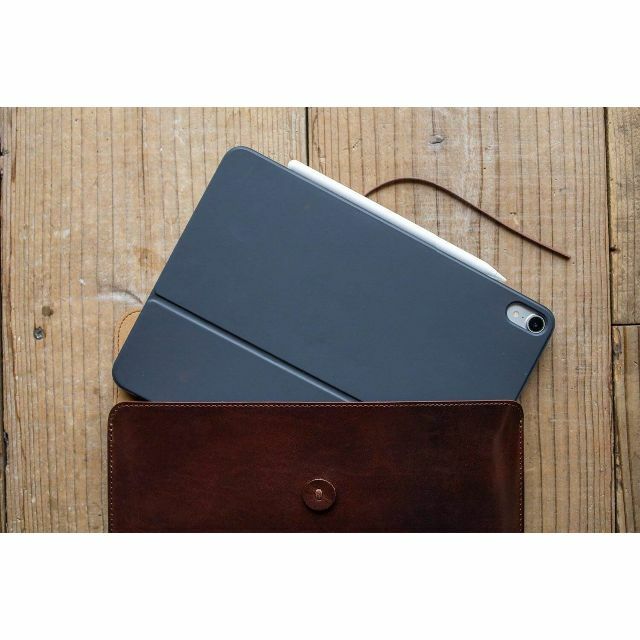 【色: モカ】Leather iPad Case 本革 スリーブケース iPad