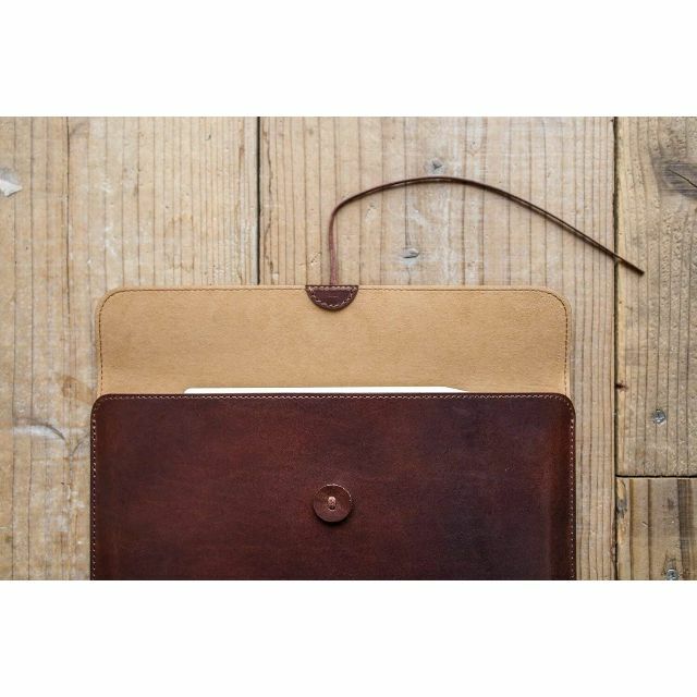 【色: モカ】Leather iPad Case 本革 スリーブケース iPad