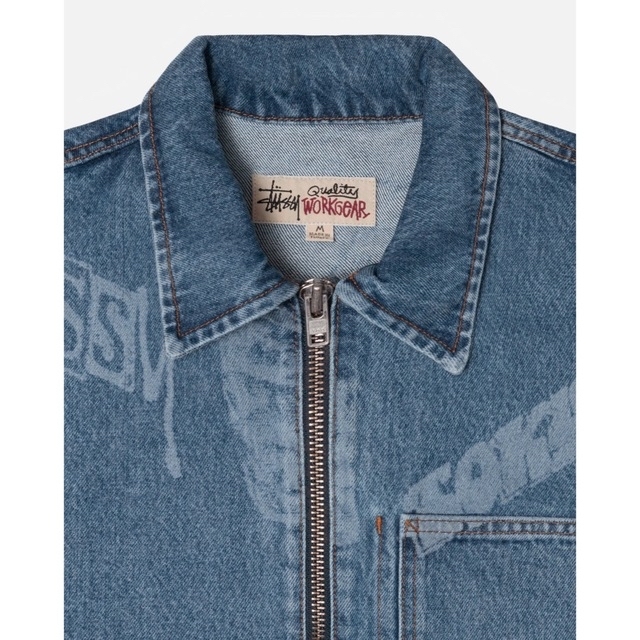 stussy worldwide zip work jacket