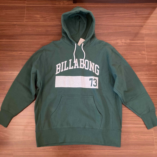 billabong(ビラボン)の新品タグ付き BILLABONG ビラボン パーカー グリーン L メンズのトップス(パーカー)の商品写真