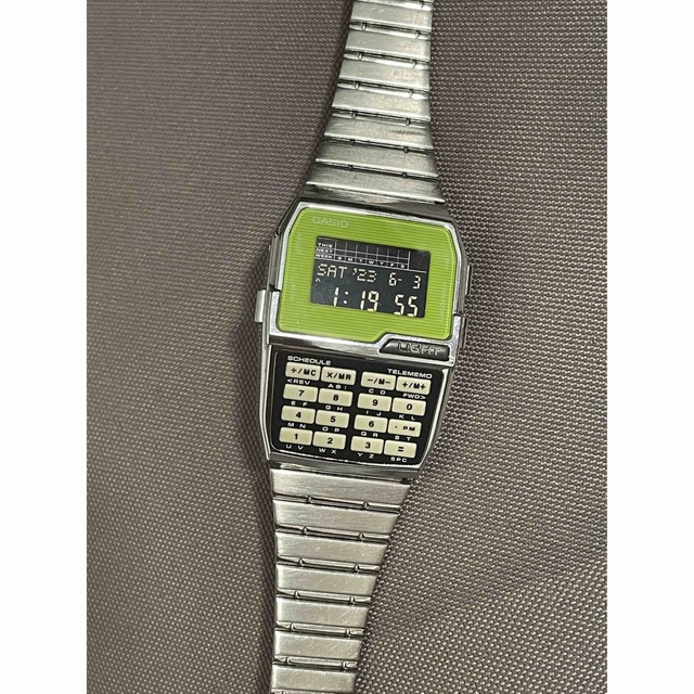 カシオ CASIO データバンク DBC-1500 ライムグリーンメンズ