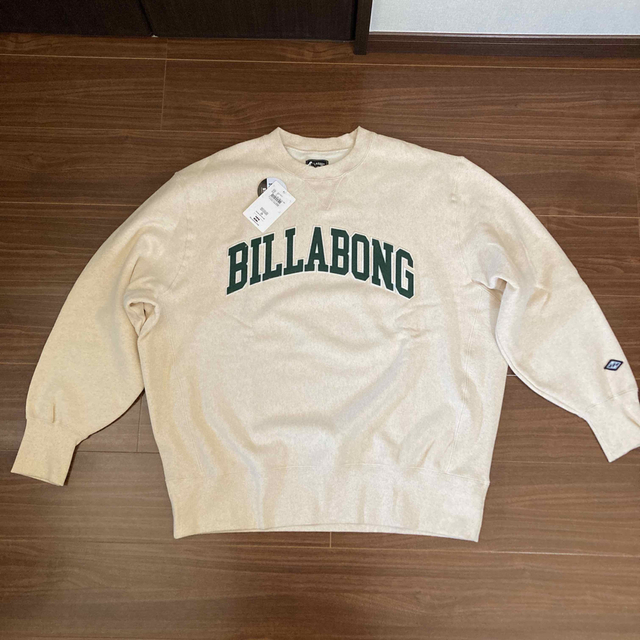 billabong(ビラボン)の新品タグ付き BILLABONG ビラボン トレーナー ベージュL メンズのトップス(スウェット)の商品写真