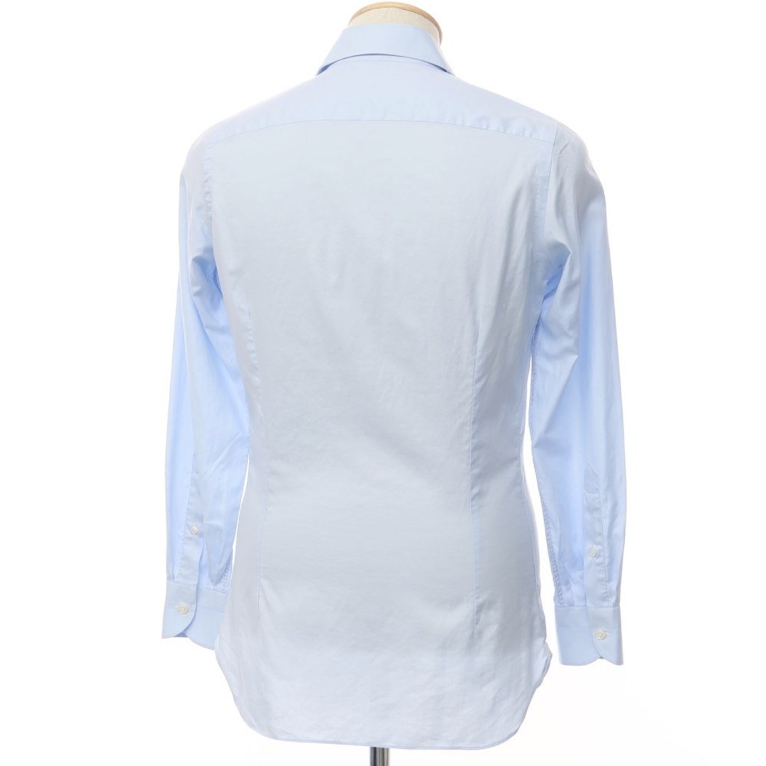 ルイジ ボレッリ Luigi Borrelli コットン ホリゾンタルカラー ドレスシャツ ライトブルー【サイズ表記なし（S位）】【メンズ】 2
