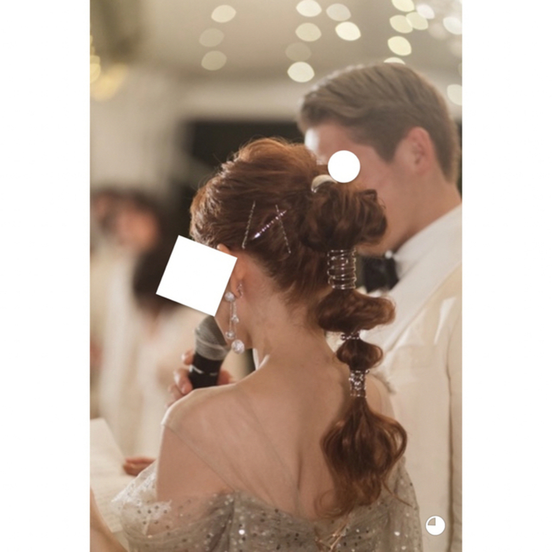 結婚式　ヘアアクセサリー　シルバー　セット レディースのヘアアクセサリー(その他)の商品写真