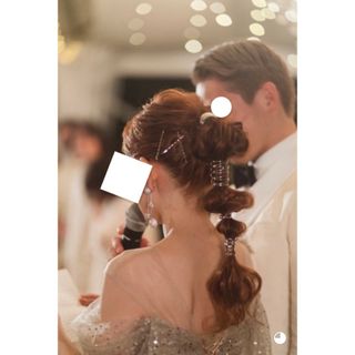 結婚式　ヘアアクセサリー　シルバー　セット(その他)