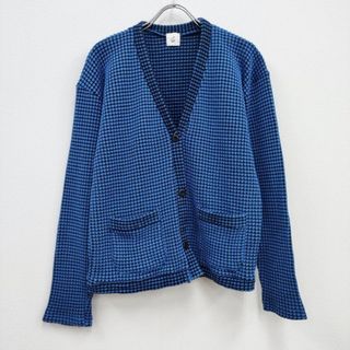 ビューティアンドユースユナイテッドアローズ(BEAUTY&YOUTH UNITED ARROWS)のROKU 6 BEAUTY&YOUTH WAFFLE V NECK CARDIGAN ワッフル カーディガン 22SS ブルー レディース ロクビューティアンドユース【中古】3-0523M♪(カーディガン)