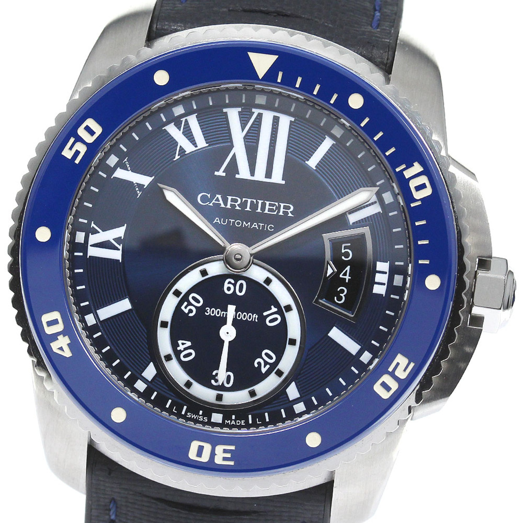 訳あり カルティエ CARTIER CRWSCA0010 カリブル ドゥ カルティエ ダイバー デイト 自動巻き メンズ _753449