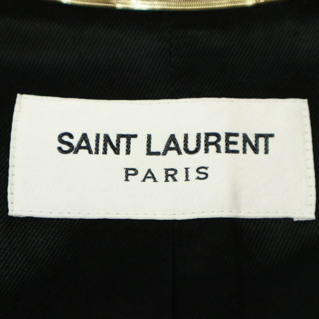 サンローラン パリ ステンカラー ロング コート 402944 レディース ブラック ホワイト SAINT LAURENT PARIS  【アパレル・小物】