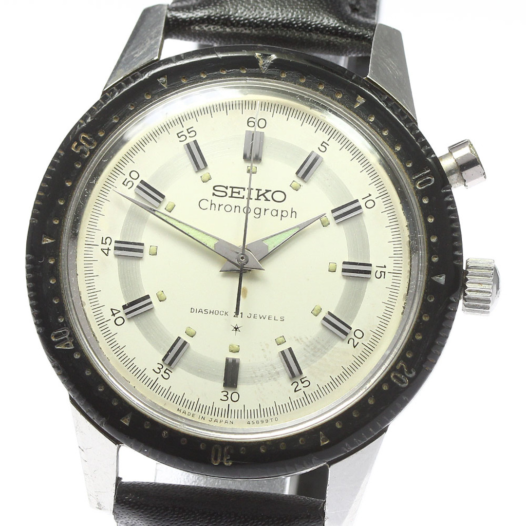 セイコー SEIKO 45899 クラウン ワンプッシュクロノ Cal.5179A 手巻き メンズ _753152