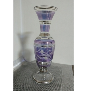 【装飾】ボヘミアン・カリ・ガラス花瓶(花瓶)