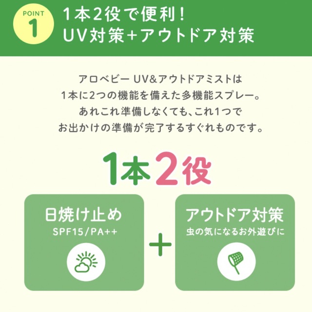 アカチャンホンポ(アカチャンホンポ)の【新品、翌日発送】ALOBABY アロベビー UV＆アウトドアミスト  コスメ/美容のボディケア(日焼け止め/サンオイル)の商品写真