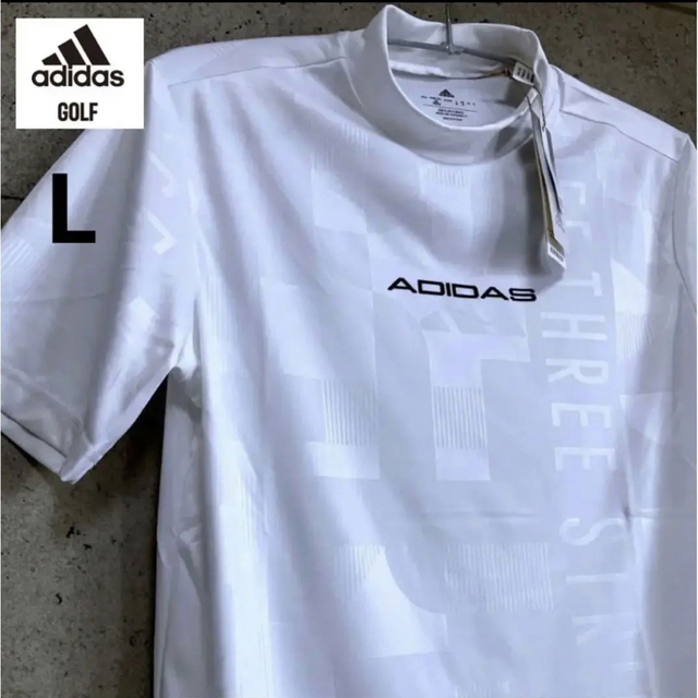 SALE/92%OFF】 アディダス GOLF エンボスプリント モックネック 半袖シャツ白 アディダス GOLF エンボスプリント モックネック 半袖シャツ白