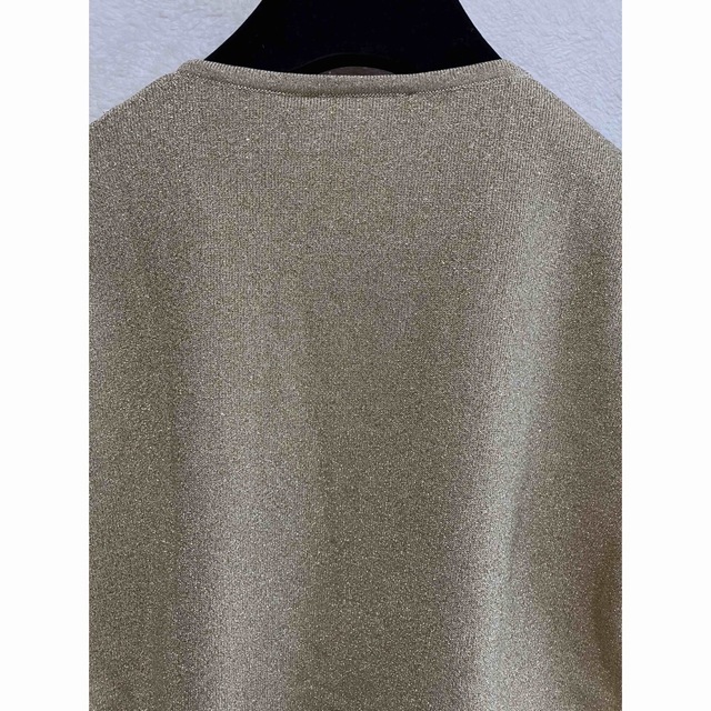 CELINE〔セリーヌ〕金ラメ シルク tシャツ トップス CELINE〔セリーヌ〕金ラメ シルク tシャツ トップス