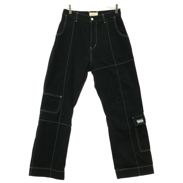 Jieda(ジエダ)のJieda ジエダ DENIM CARGO PANTS ホワイトステッチ デニム カーゴパンツ ブラック メンズのパンツ(デニム/ジーンズ)の商品写真