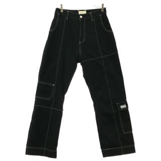 ジエダ(Jieda)のJieda ジエダ DENIM CARGO PANTS ホワイトステッチ デニム カーゴパンツ ブラック(デニム/ジーンズ)