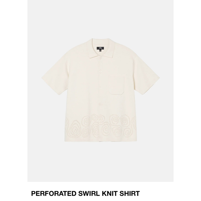週末限定STUSSY PERFORATED SWIRL KNIT SHIRT S 週末限定STUSSY PERFORATED SWIRL KNIT SHIRT S
