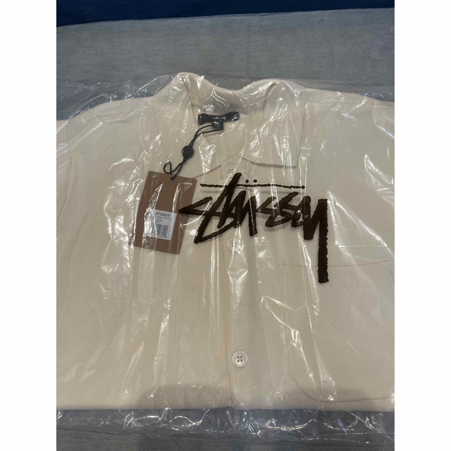 週末限定STUSSY PERFORATED SWIRL KNIT SHIRT S 週末限定STUSSY PERFORATED SWIRL KNIT SHIRT S