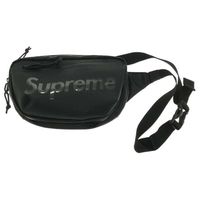 SUPREME シュプリーム 21SS Logo Print Bag ロゴ プリント バッグ ブラック ウエストポーチ ショルダーバッグ14センチ横幅