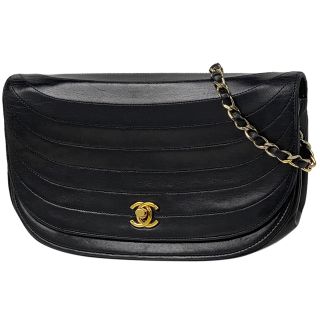 ビンテージ CHANELシャネル 貴重品 ハーフムーン ゴールドショルダー