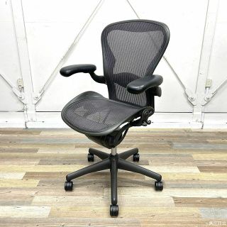 ハーマンミラー(Herman Miller)のハーマンミラー アーロンチェア フル装備 ランバーサポート Bサイズ パープル(オフィスチェア)