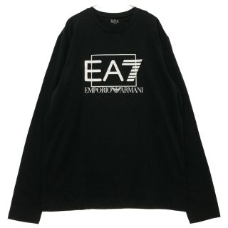 エンポリオアルマーニ(Emporio Armani)のEMPORIO ARMANI エンポリオアルマーニ EA7 フロントロゴプリント ロングスリーブ 長袖Tシャツ ブラック 3RPT64 J03Z(Tシャツ/カットソー(七分/長袖))