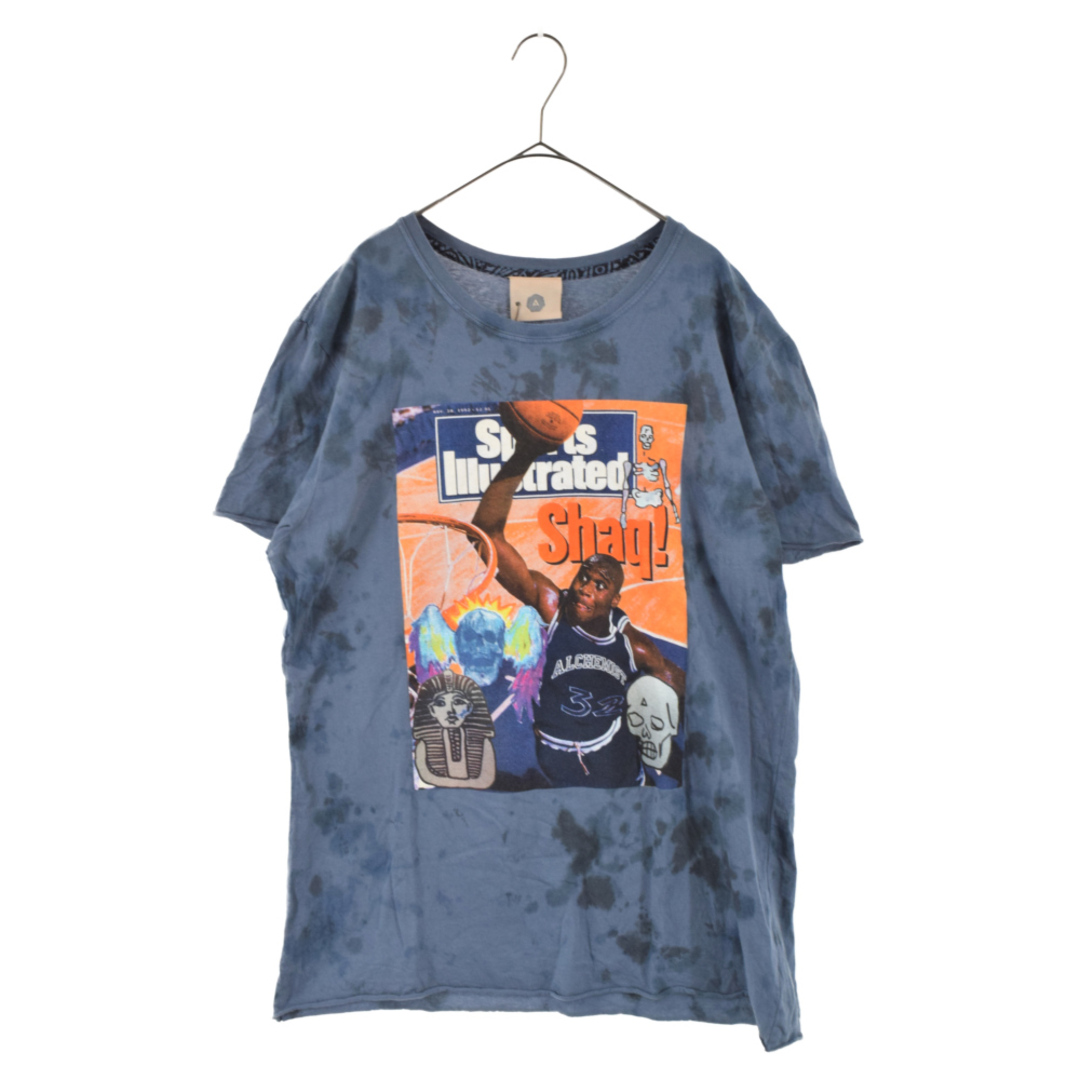 ALCHEMIST アルケミスト SI SHAQ ATTACK S/S T-SHIRT Shaquille O'Neal シャキール・オニール フロント フォト プリント 半袖 Tシャツ ブルー AL-S22-0000-037