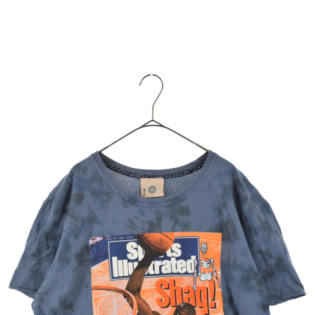 ALCHEMIST アルケミスト SI SHAQ ATTACK S/S T-SHIRT Shaquille O'Neal シャキール・オニール フロント フォト プリント 半袖 Tシャツ ブルー AL-S22-0000-037