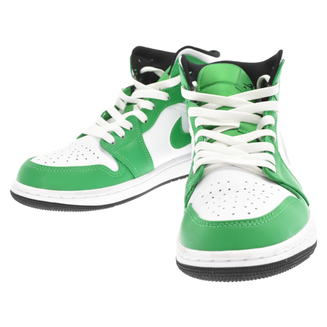 NIKE(ナイキ)のNIKE ナイキ AIR JORDAN 1 MID DQ8426-301 エアジョーダン1 ミドルカットスニーカー シューズ US7.5/25.5cm ホワイト/グリーン メンズの靴/シューズ(スニーカー)の商品写真