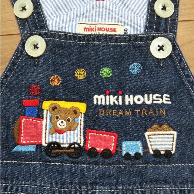 mikihouse(ミキハウス)のMIKI HOUSE ミキハウス Tシャツ＆サロペットセット キッズ/ベビー/マタニティのベビー服(~85cm)(Ｔシャツ)の商品写真