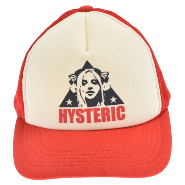 HYSTERIC GLAMOUR ヒステリックグラマー TRIANGLE WOMAN メッシュキャップ 帽子 レッド 02202QH01