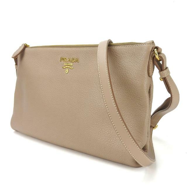 プラダ ショルダーバッグ 斜めがけ 1BH050 レザー 革 カメオ ベージュ系 普段使い レディース 女性 PRADA Shoulder Bag leather cammeo 22043