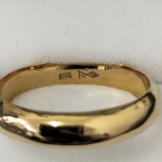 きれい (C6-20) K18 かまぼこ リング 指輪 19号 | dizmekaro.com