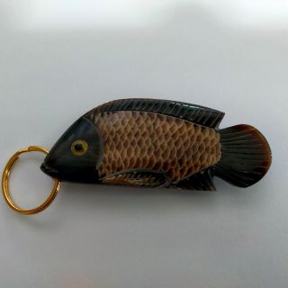 水牛の角キーホルダー魚8cm(キーホルダー/ストラップ)