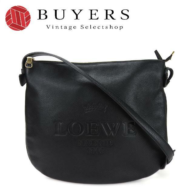ロエベ ショルダーバッグ 斜め掛け ヘリテージ 革 レザー ブラック 黒 普段使い レディース 女性 LOEWE shoulder bag black leather