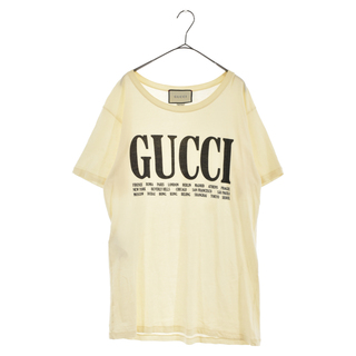 グッチ(Gucci)のGUCCI グッチ Cities Logo Print Tee 492347 X3M22 シティズ ロゴプリント 半袖Tシャツ アイボリー(Tシャツ/カットソー(半袖/袖なし))