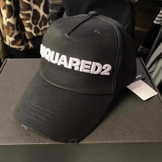 新品 DSQUARED2 ディースクエアード ロゴ キャップ ブラック