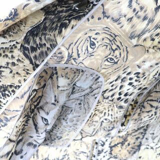 LEONARD レオナール　ベスト　レオパード　豹柄　アニマル　金釦　刺繍　L