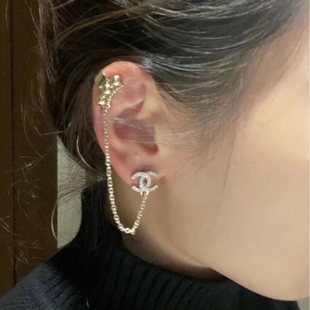 アクセサリー CHANELピアス【おしゃれなチェーンピアス♪】23 SS