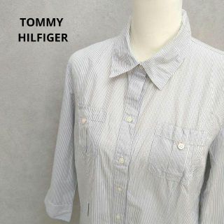 トミーヒルフィガー(TOMMY HILFIGER)の【古着】 TOMMY HILFIGER　ロングシャツ　ストライプ(ひざ丈ワンピース)