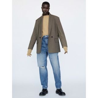 ザラ(ZARA)の【タグ付き未使用】ダブルブレスト仕様オーバーサイズブレザー(テーラードジャケット)