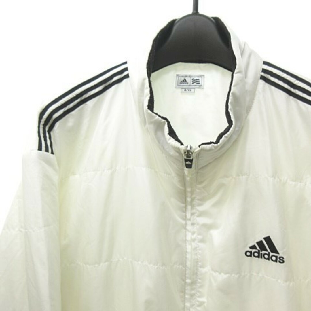 adidas - アディダス 大きいサイズ 中綿 ジャケット ブルゾン ロゴ 白