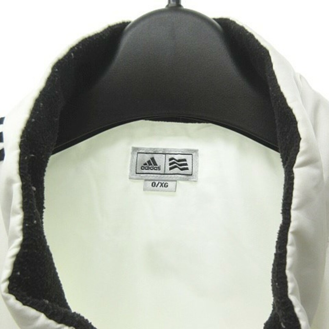 adidas - アディダス 大きいサイズ 中綿 ジャケット ブルゾン ロゴ 白