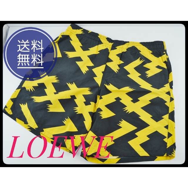 LOEWE ロエベショートパンツ メンズ【USED】サイズ50色ブラック×イエロー