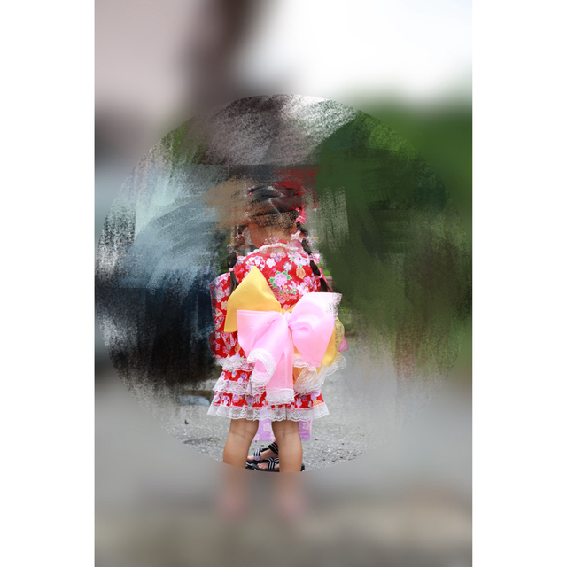 子供　浴衣ドレス キッズ/ベビー/マタニティのキッズ服女の子用(90cm~)(甚平/浴衣)の商品写真