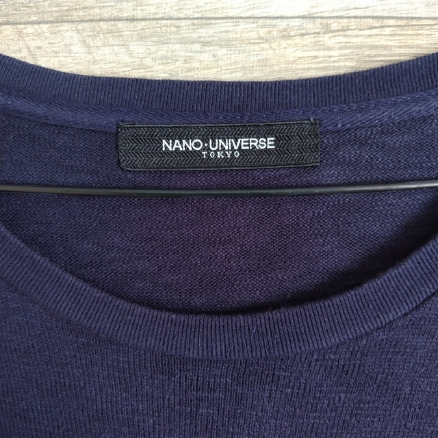 nano・universe(ナノユニバース)のNANO UNIVERSE Tシャツ ネイビー カットソー S メンズのトップス(Tシャツ/カットソー(半袖/袖なし))の商品写真